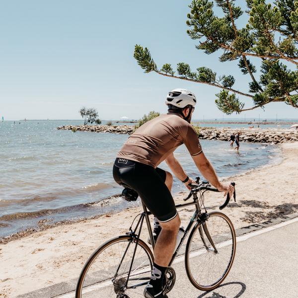 BOWY Active Mens Mocha Brown Cycling Jersey