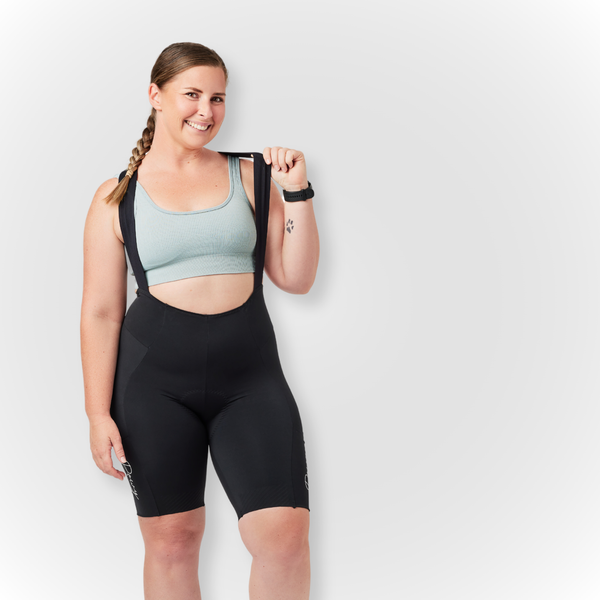 BOWY Active Womens Black Cargo Bib Shorts