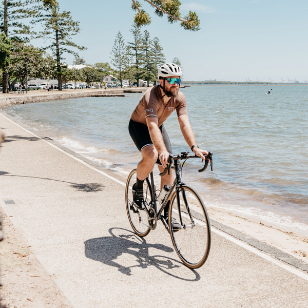 BOWY Active Mens Mocha Brown Cycling Jersey