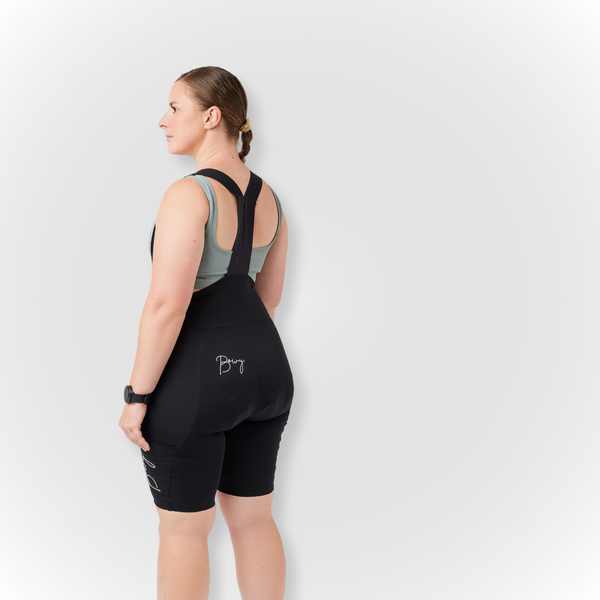 BOWY Active Womens Black Cargo Bib Shorts