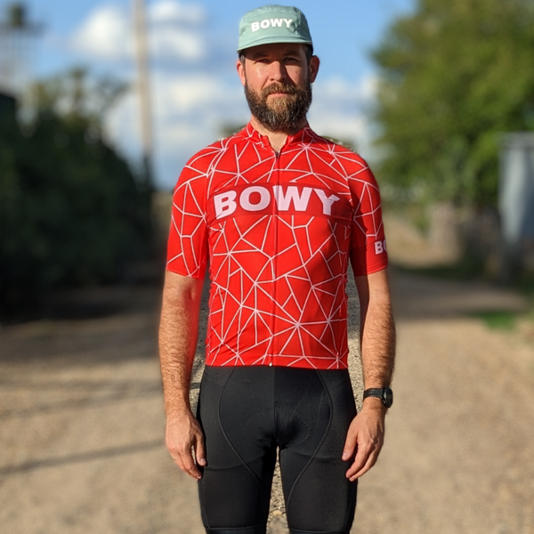 BOWY Active Geo Red Cycling Jersey