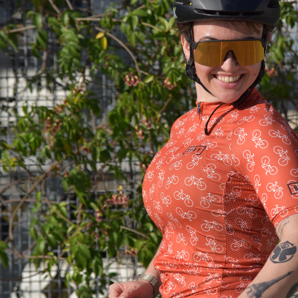 BOWY Active Tiny Bikes Burnt Orange Cycling Jersey
