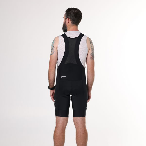 BOWY Active Mens Black Classic Bib Shorts