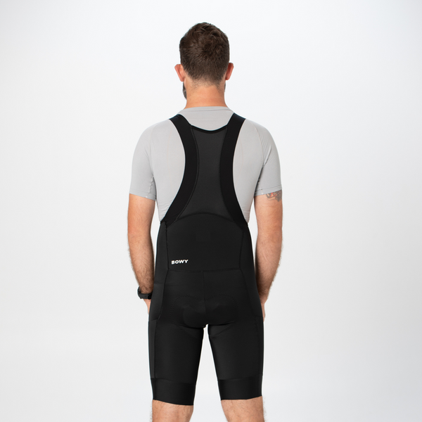 BOWY Active Mens Black Cargo Bib Shorts