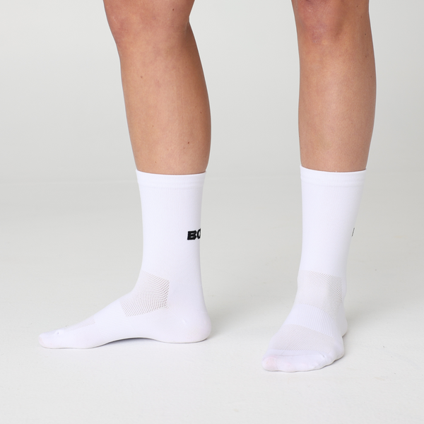 BOWY White Cycling Socks