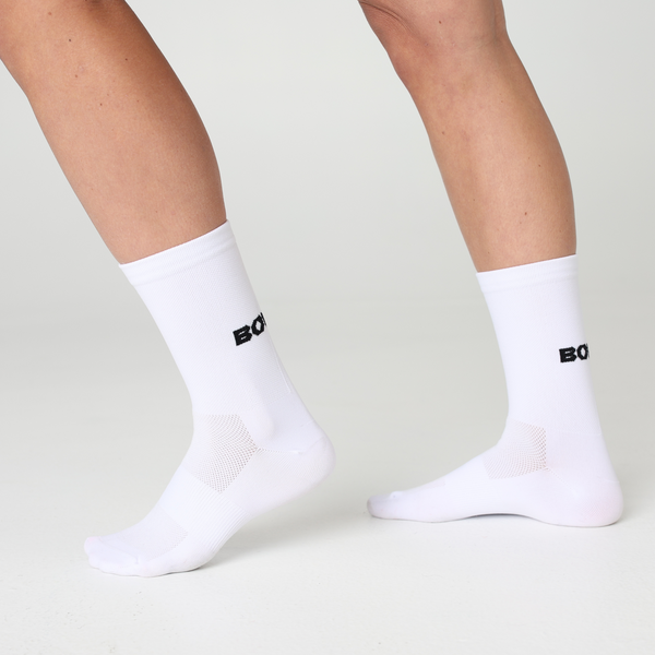 BOWY White Cycling Socks