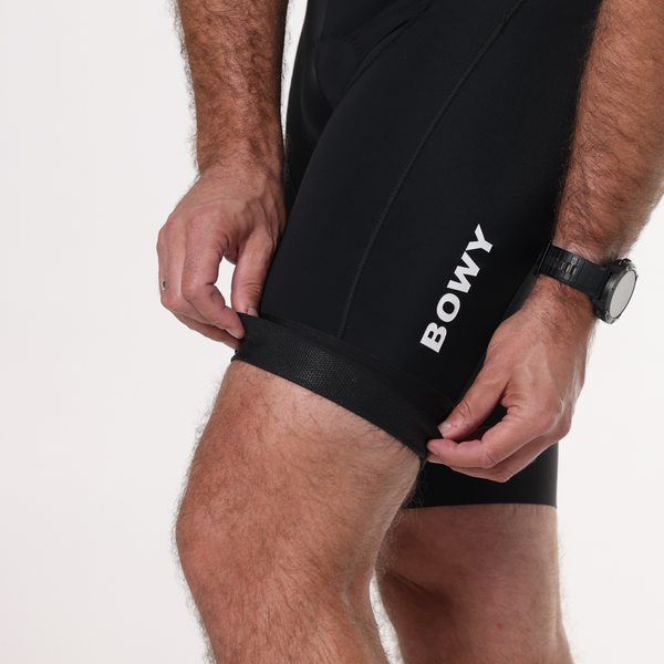 BOWY Active Mens Black Classic Bib Shorts