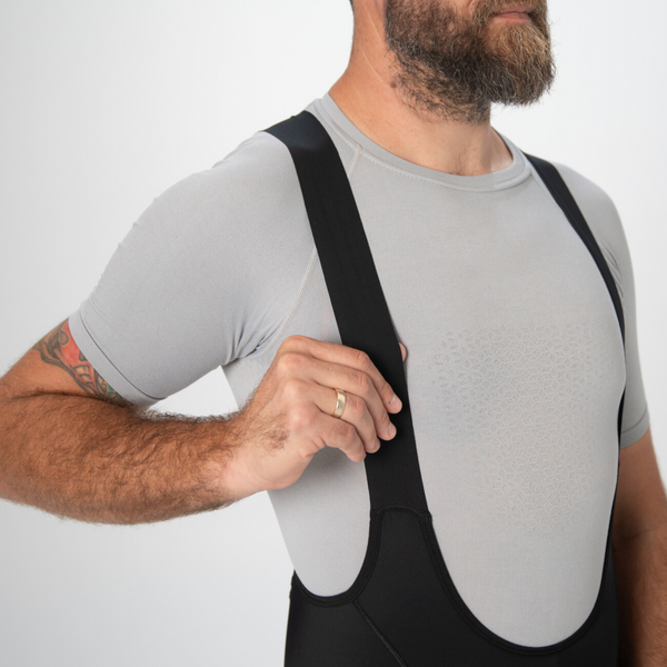 BOWY Active Mens Black Cargo Bib Shorts