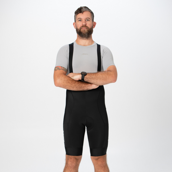 BOWY Active Mens Black Cargo Bib Shorts