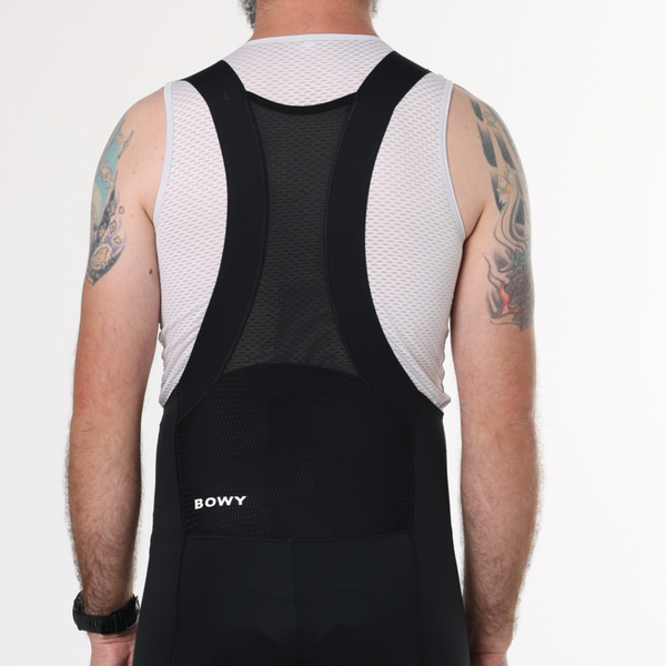 BOWY Active Mens Black Classic Bib Shorts