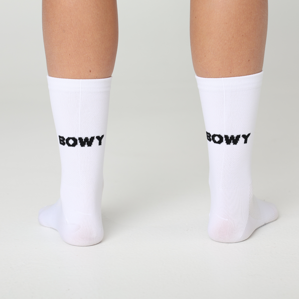 BOWY White Cycling Socks