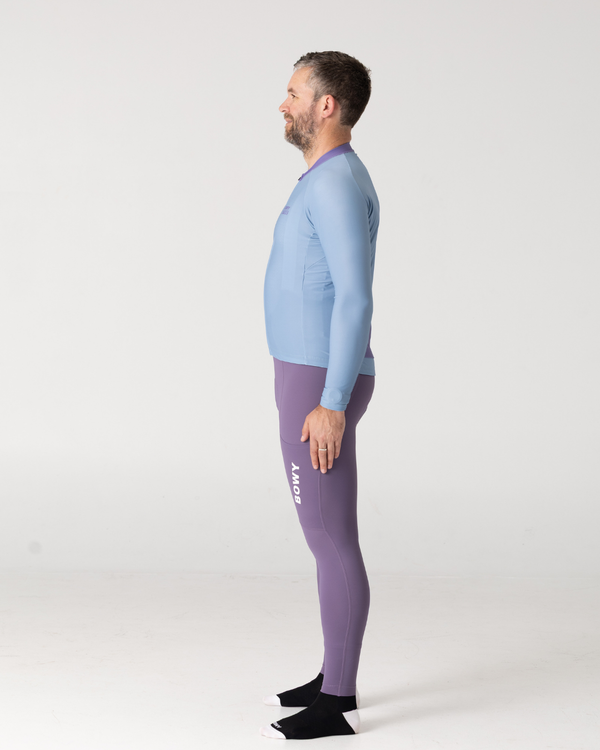 Mens Pastel Blue Winter Jersey - BOWY Active