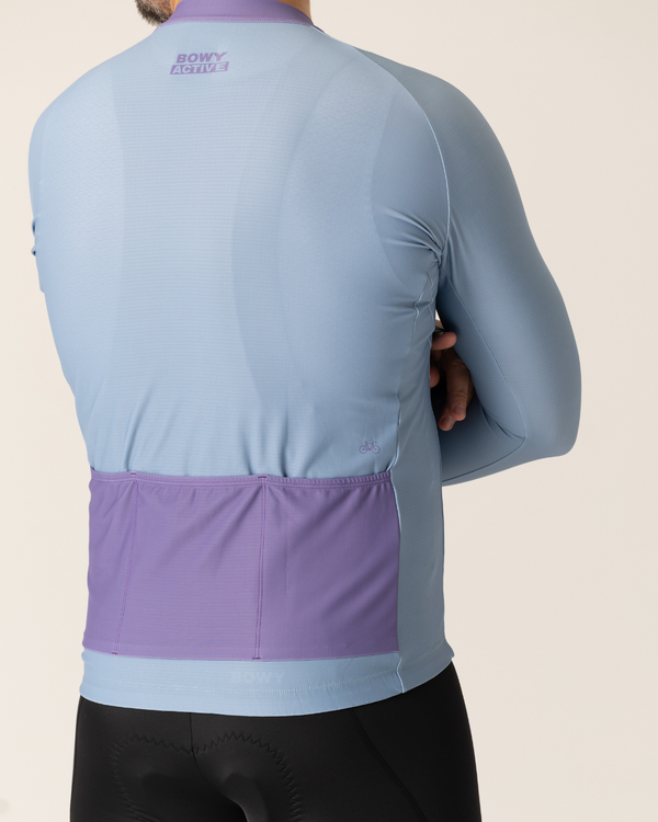 Mens Pastel Blue Winter Jersey - BOWY Active