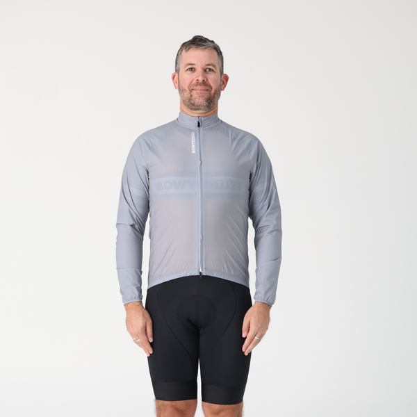 BOWY Active Mens Grey Rain Jacket