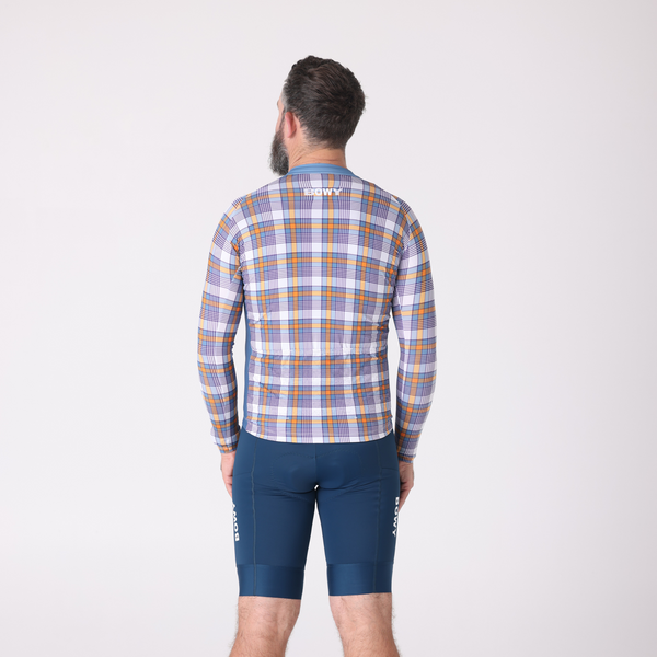 BOWY Active Mens Plaid Long Sleeve Jersey