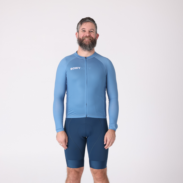 BOWY Active Mens Slate Blue Long Sleeve Jersey