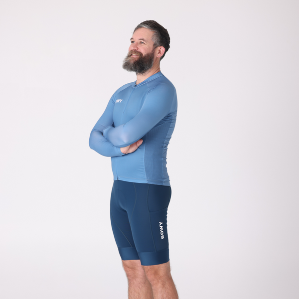BOWY Active Mens Slate Blue Long Sleeve Jersey