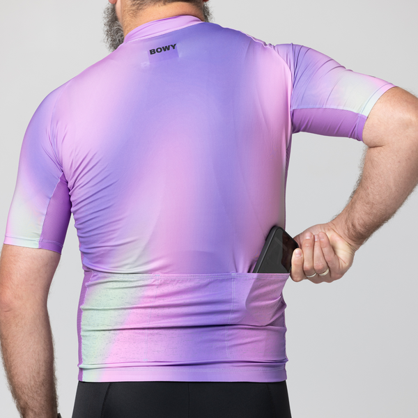 BOWY Active Mens Hazy Purple Cycling Jersey