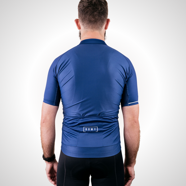 BOWY Active Mens Navy Blue Cycling Jersey