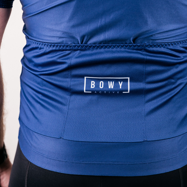 BOWY Active Mens Navy Blue Cycling Jersey