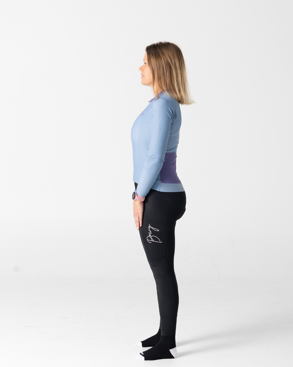 Womens Pastel Blue Winter Jersey - BOWY Active