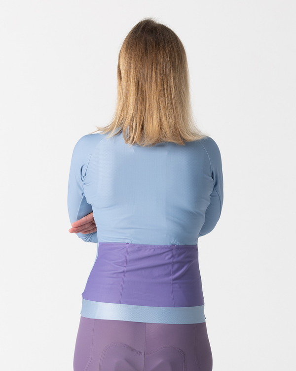 Womens Pastel Blue Winter Jersey - BOWY Active
