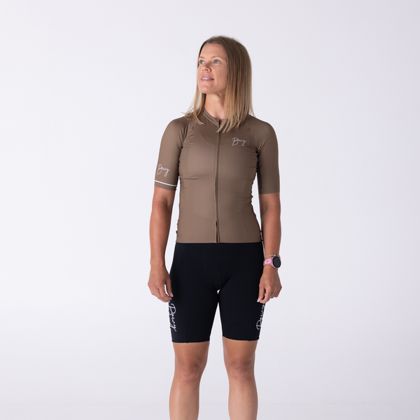 BOWY Active Womens Mocha Brown Cycling Jersey