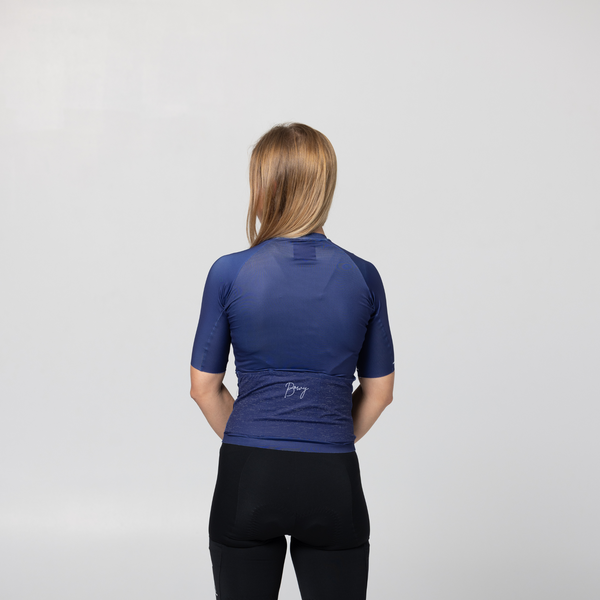 BOWY Active Womens Navy Blue Cycling Jersey
