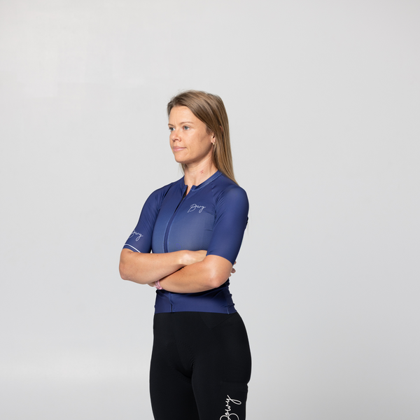 BOWY Active Womens Navy Blue Cycling Jersey