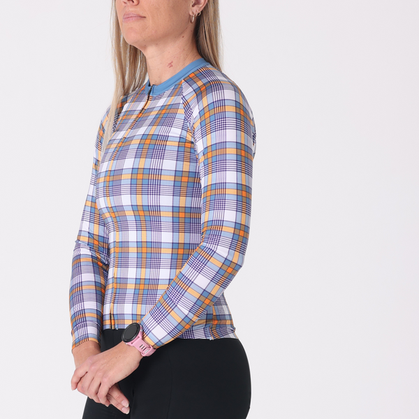 BOWY Active Womens Plaid Long Sleeve Jersey