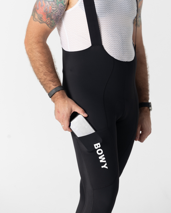 Mens Black Cargo Bib Tights โ BOWY Active