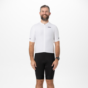 BOWY Active Mens White Cycling Jersey