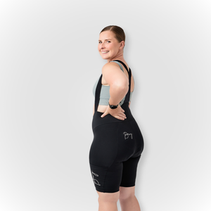 BOWY Active Womens Black Cargo Bib Shorts