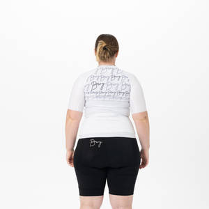 BOWY Active Womens White Cycling Jersey