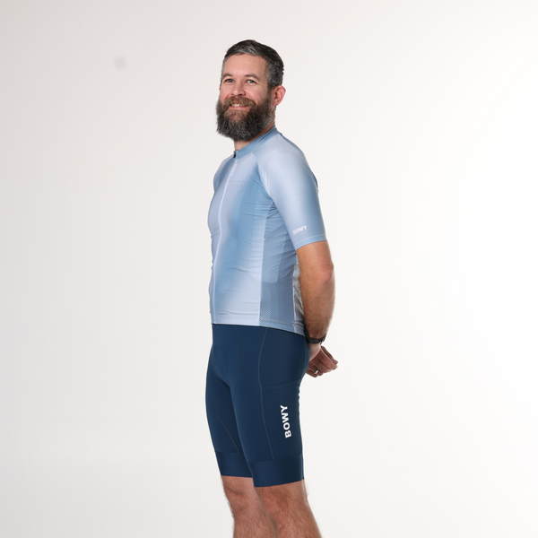 BOWY Active Mens Sky Blue Cycling Jersey