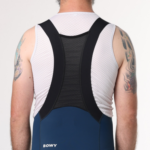 BOWY Active Mens Chrome Blue Cargo Bib Shorts