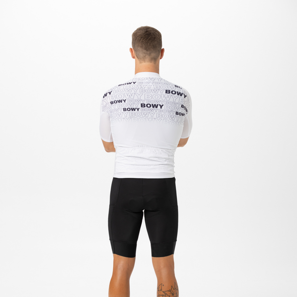 BOWY Active Mens White Cycling Jersey