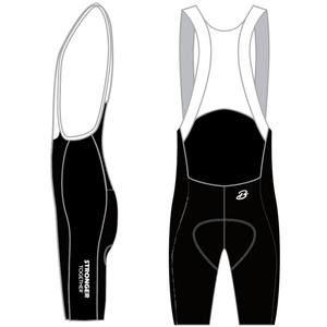 Mens Black Classic Bib Shorts |  Stronger Together - PRE ORDER