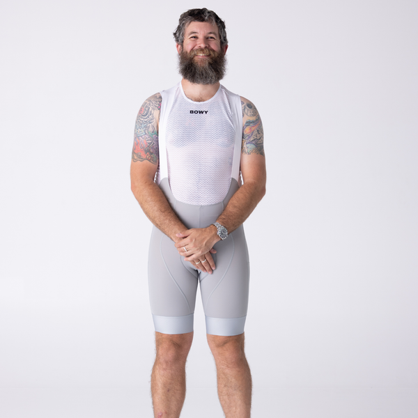 BOWY Active Mens Grey Cargo Bib Shorts