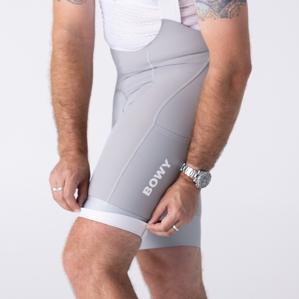 BOWY Active Mens Grey Cargo Bib Shorts