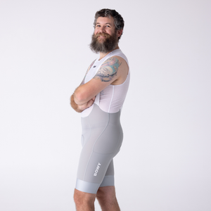 BOWY Active Mens Grey Cargo Bib Shorts