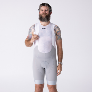BOWY Active Mens Grey Cargo Bib Shorts