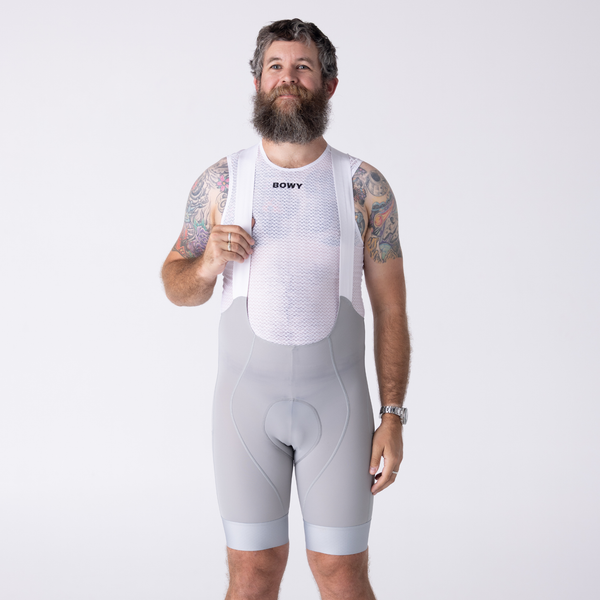 BOWY Active Mens Grey Cargo Bib Shorts