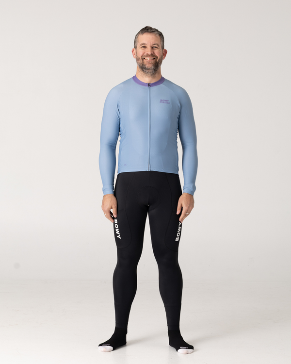 Mens Pastel Blue Winter Jersey - BOWY Active