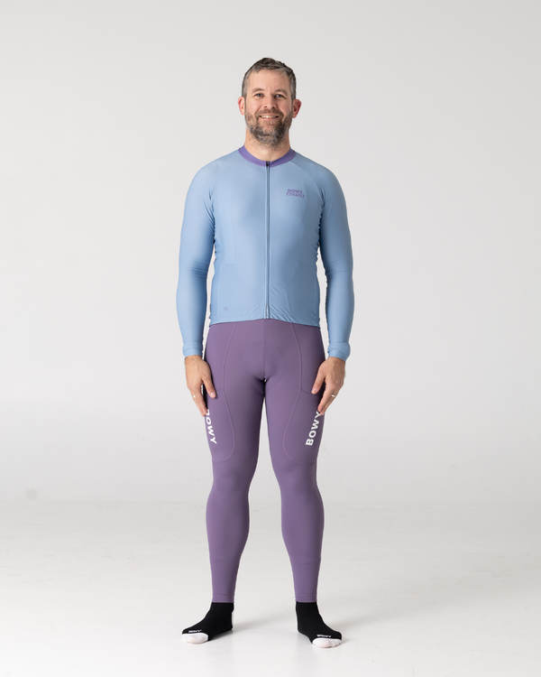 Mens Pastel Blue Winter Jersey - BOWY Active