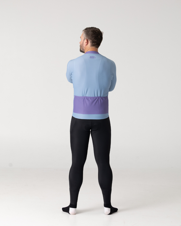Mens Pastel Blue Winter Jersey - BOWY Active
