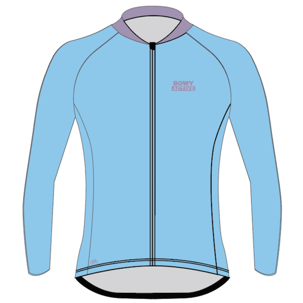 Mens Pastel Blue Winter Jersey - BOWY Active