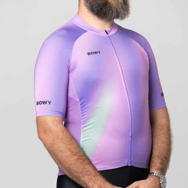 BOWY Active Mens Hazy Purple Cycling Jersey