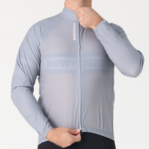 BOWY Active Mens Grey Rain Jacket
