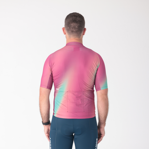 BOWY Active Mens Raspberry Swirl Cycling Jersey